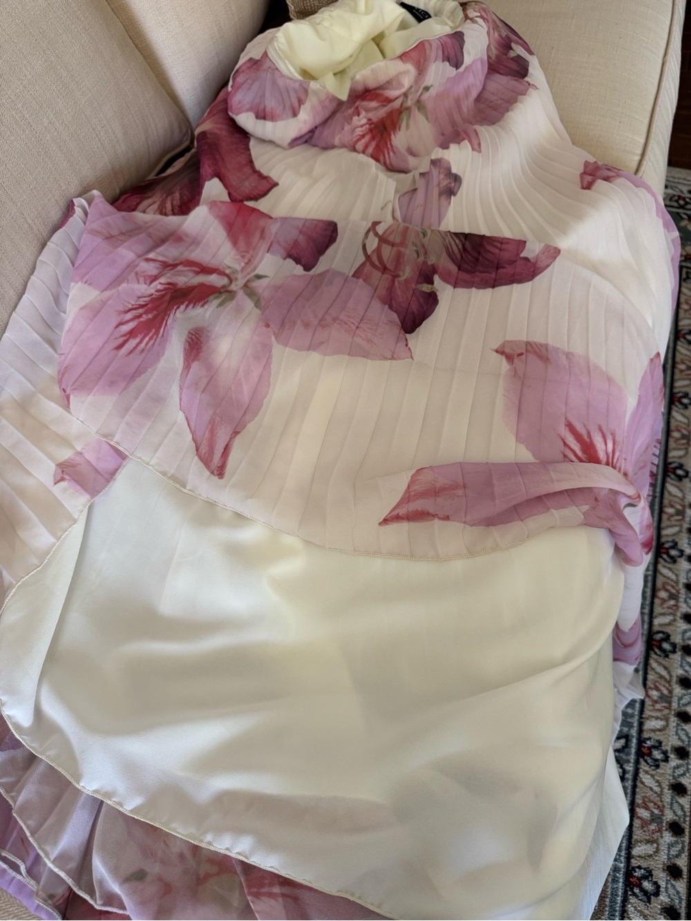 Drift Rose Pleated High-Low Maxi Dress By VICI - Picture 12 of 16